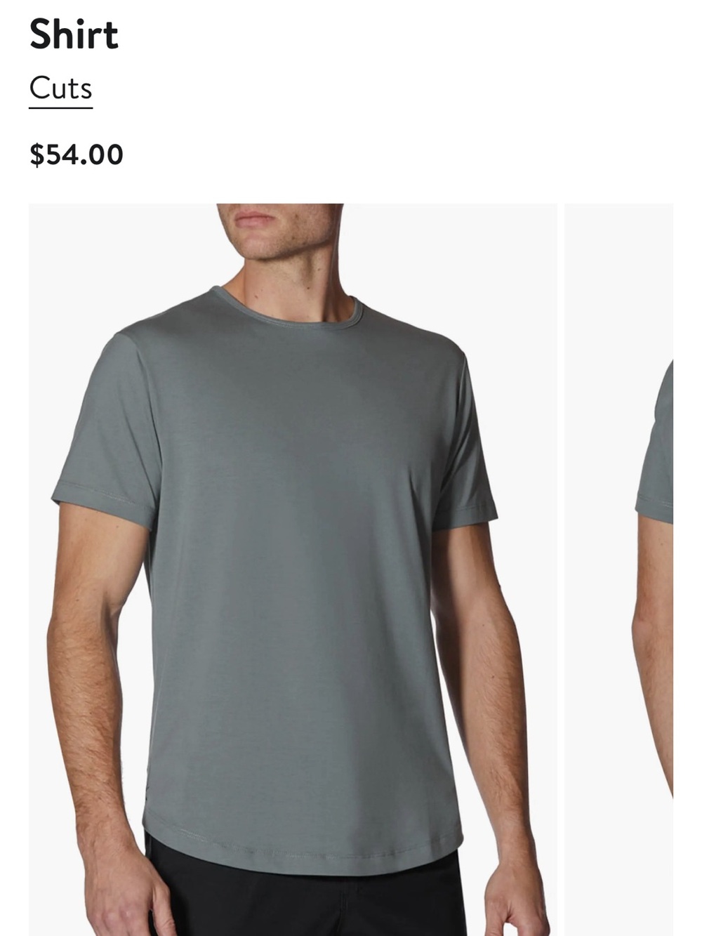 CUTS Sage Green Curve Hem Short Sleeve T-Shirt - Mens Medium - NWT
